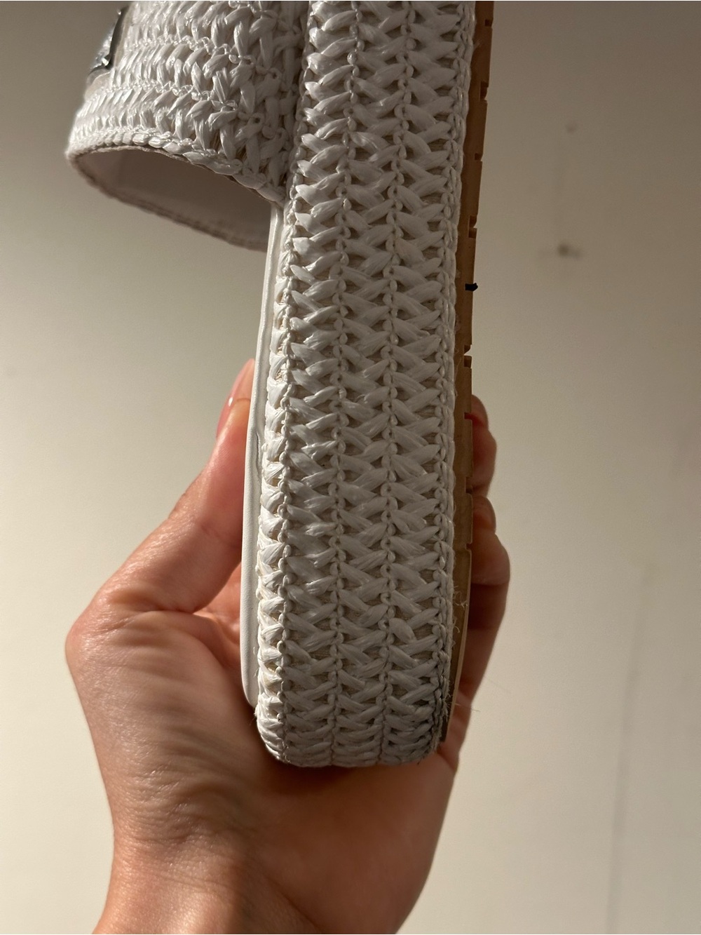 Prada Platform Woven Slide Sandals with Logo - Picture 4 of 6